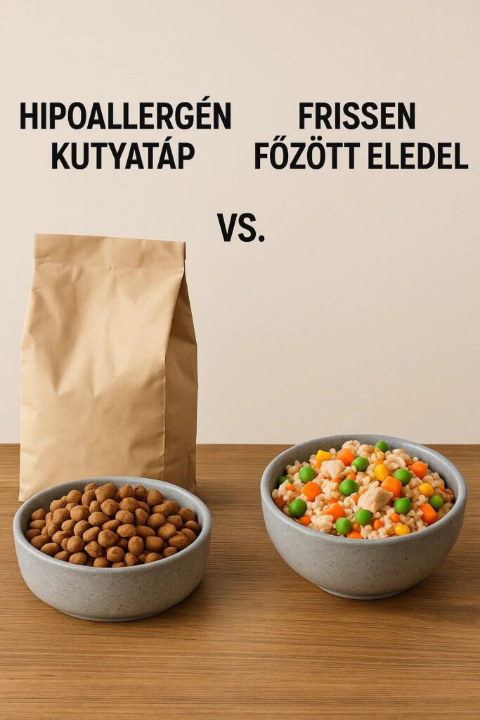 Hipoallergén kutyatáp és frissen főzött eledel