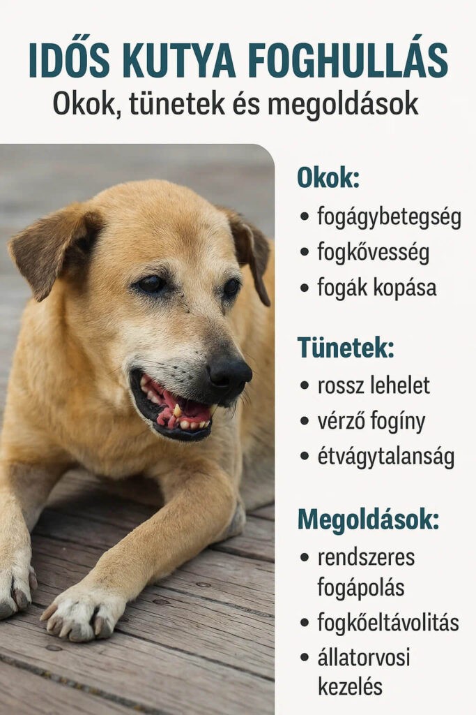 Idős kutya foghullás
