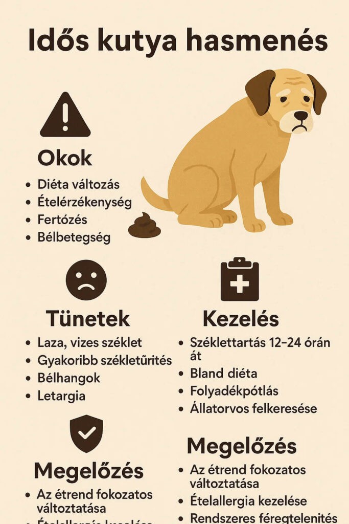 Idős kutya hasmenés