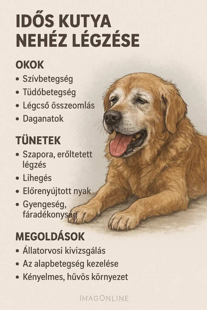Idős kutya nehéz légzése