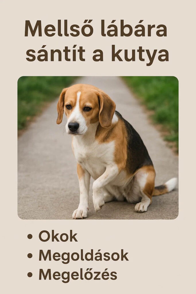 Mellső lábára sántít a kutya
