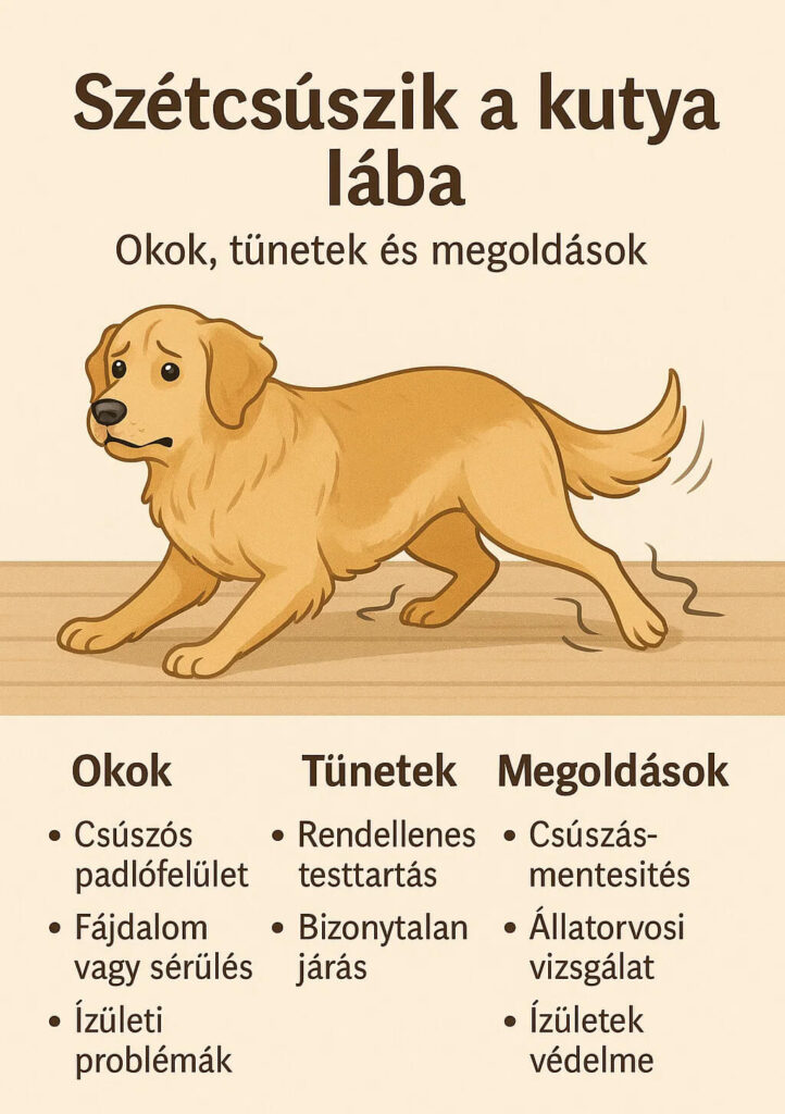 Szétcsúszik a kutya lába