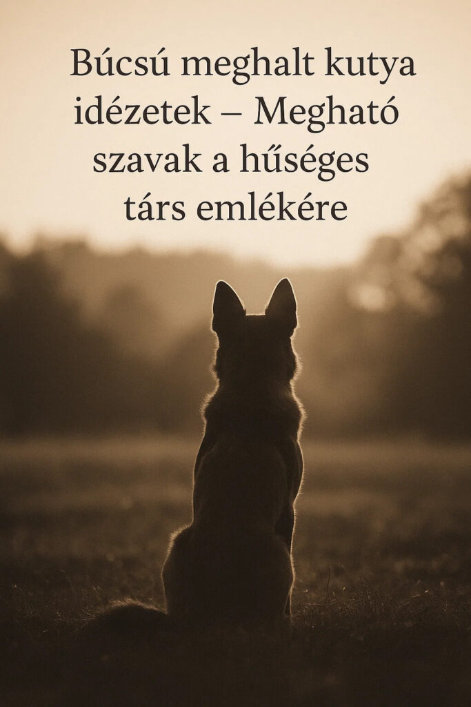 Búcsú meghalt kutya idézetek