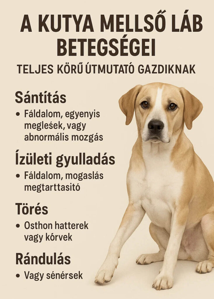 Kutya mellső láb betegségei