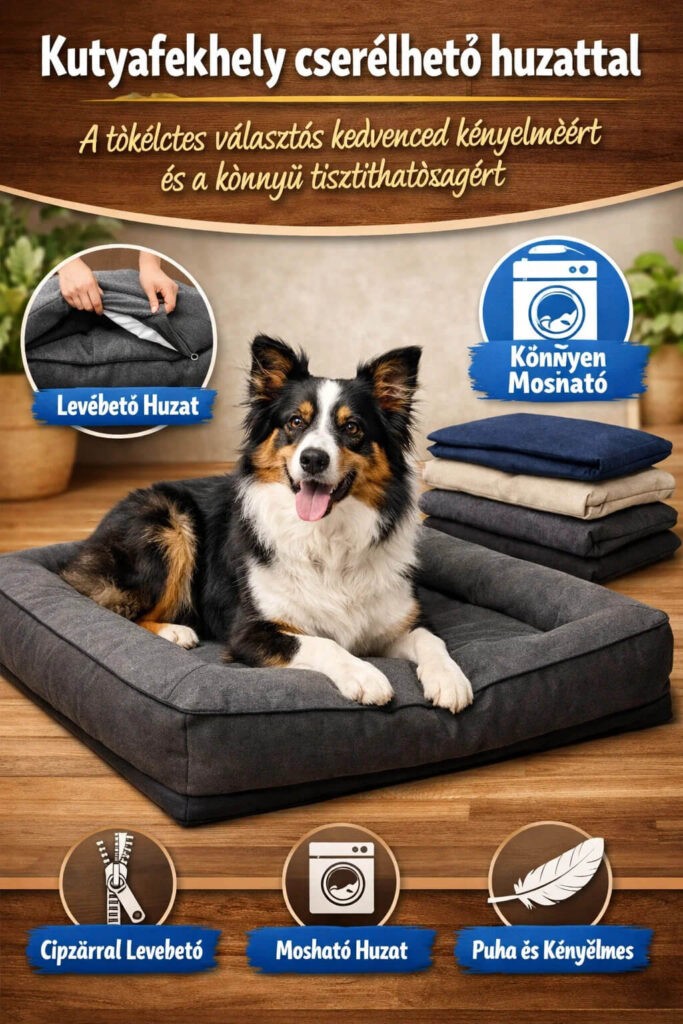 Kutyafekhely cserélhető huzattal