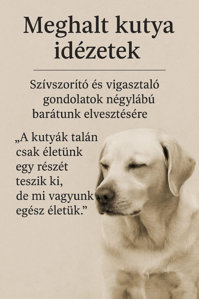 Meghalt kutya idézetek