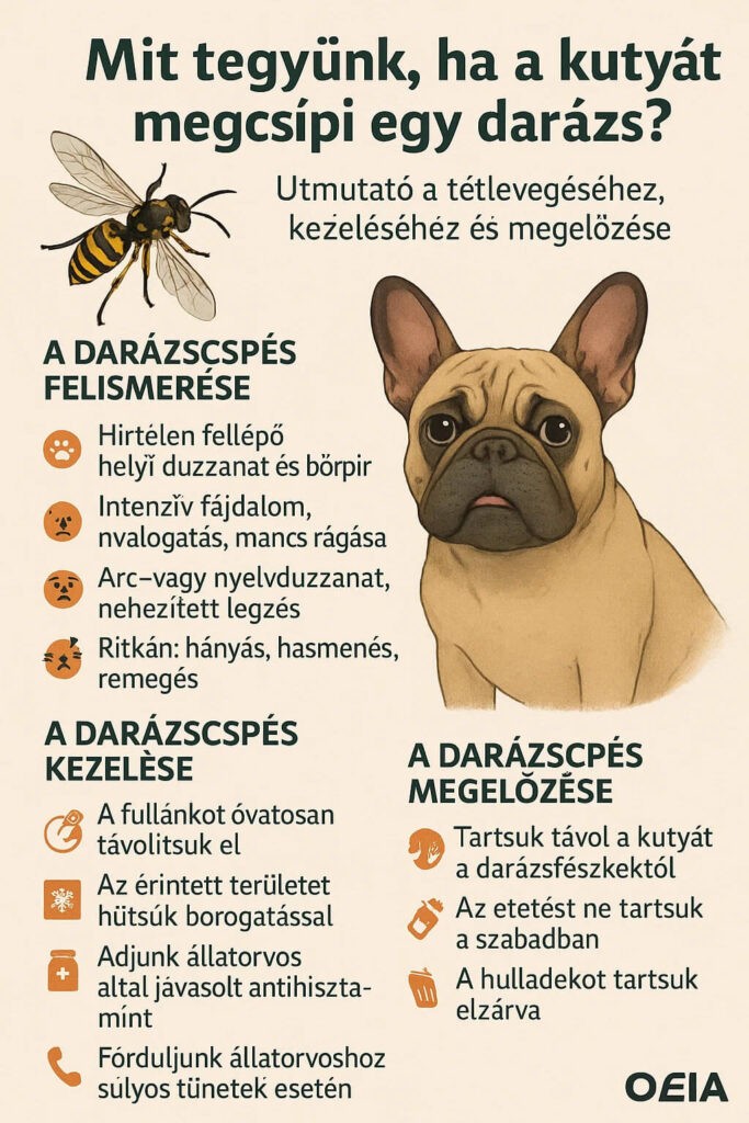 Mit tegyünk, ha a kutyát megcsípi egy darázs