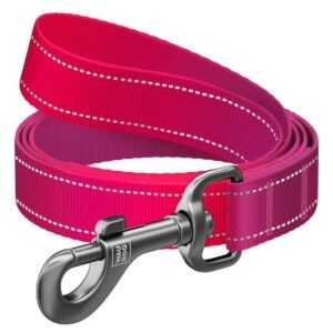 WAUDOG Mono Reflective kutya póráz – Pink 120cm 1