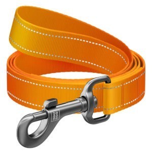WAUDOG Mono Reflective kutya póráz – narancs 120cm 1