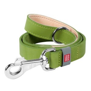 WAUDOG bőr kutya póráz – zöld 120cm 1