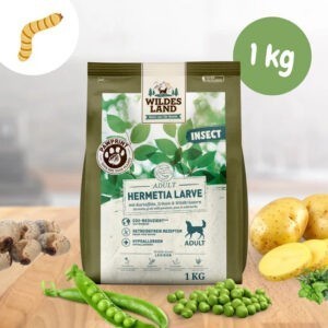 Wildes Land - Száraztáp rovarfehérjével, burgonyával és borsóval kutyáknak - 1 kg