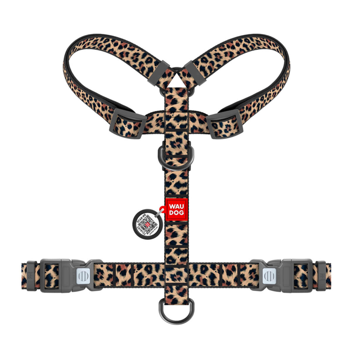 WAUDOG textil kutyahám Leopard QR-kódos azonosítóval 4 méretben