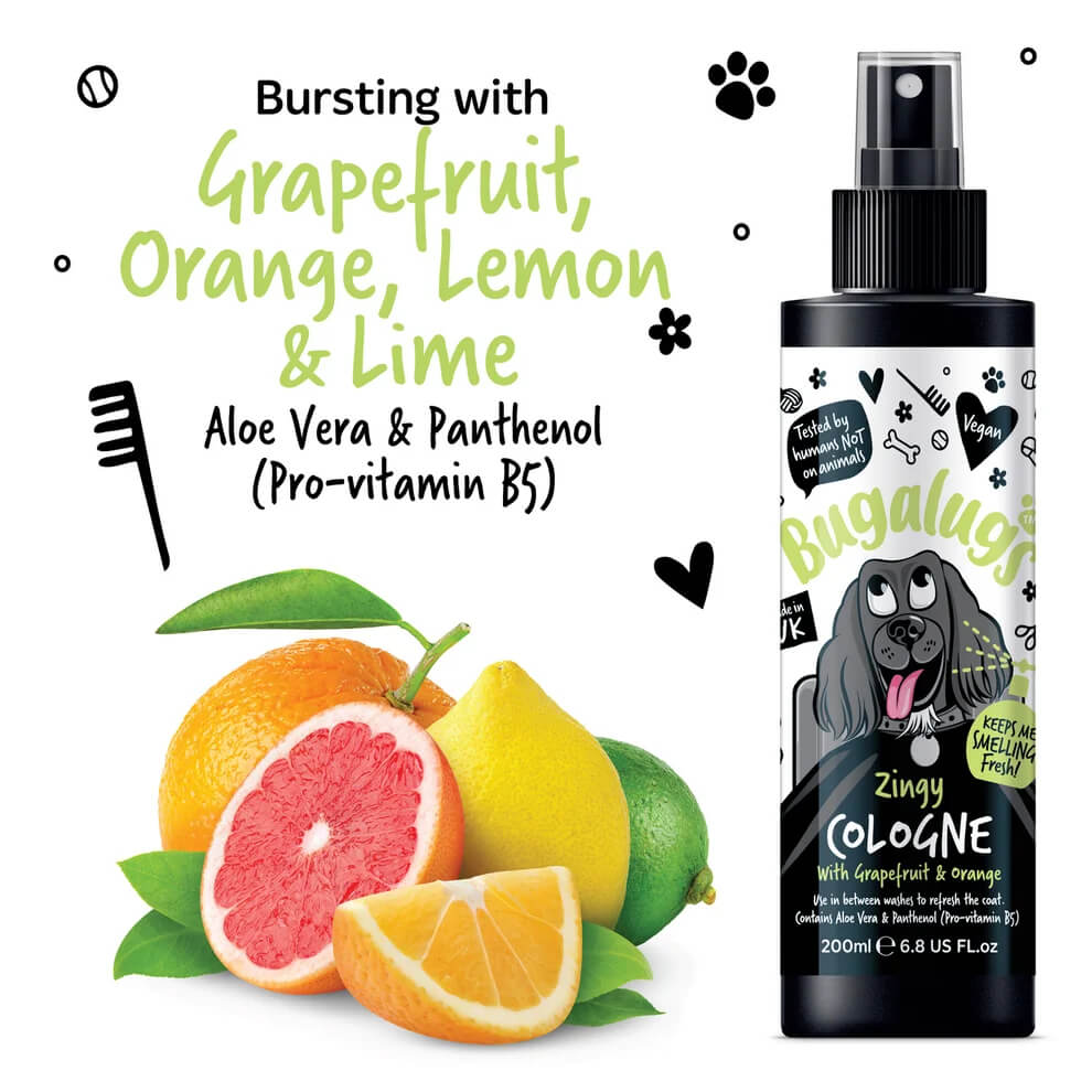 Bugalugs Zingy kutyaparfüm grapefruittal és naranccsal 200ml