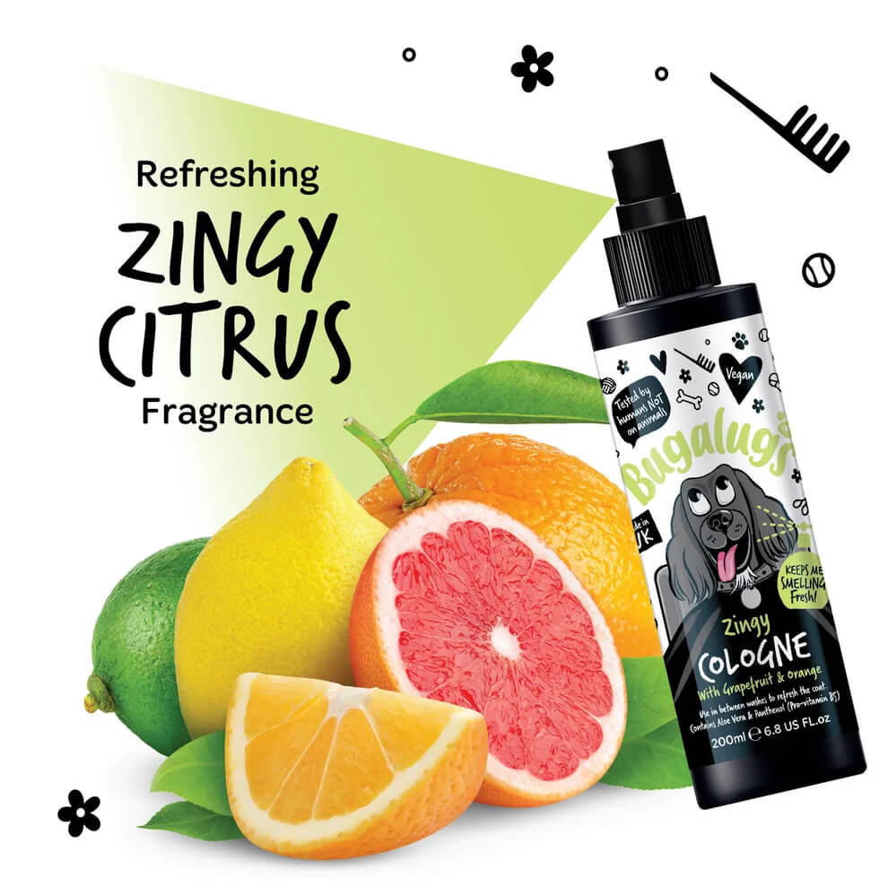 Bugalugs Zingy kutyaparfüm grapefruittal és naranccsal 200ml